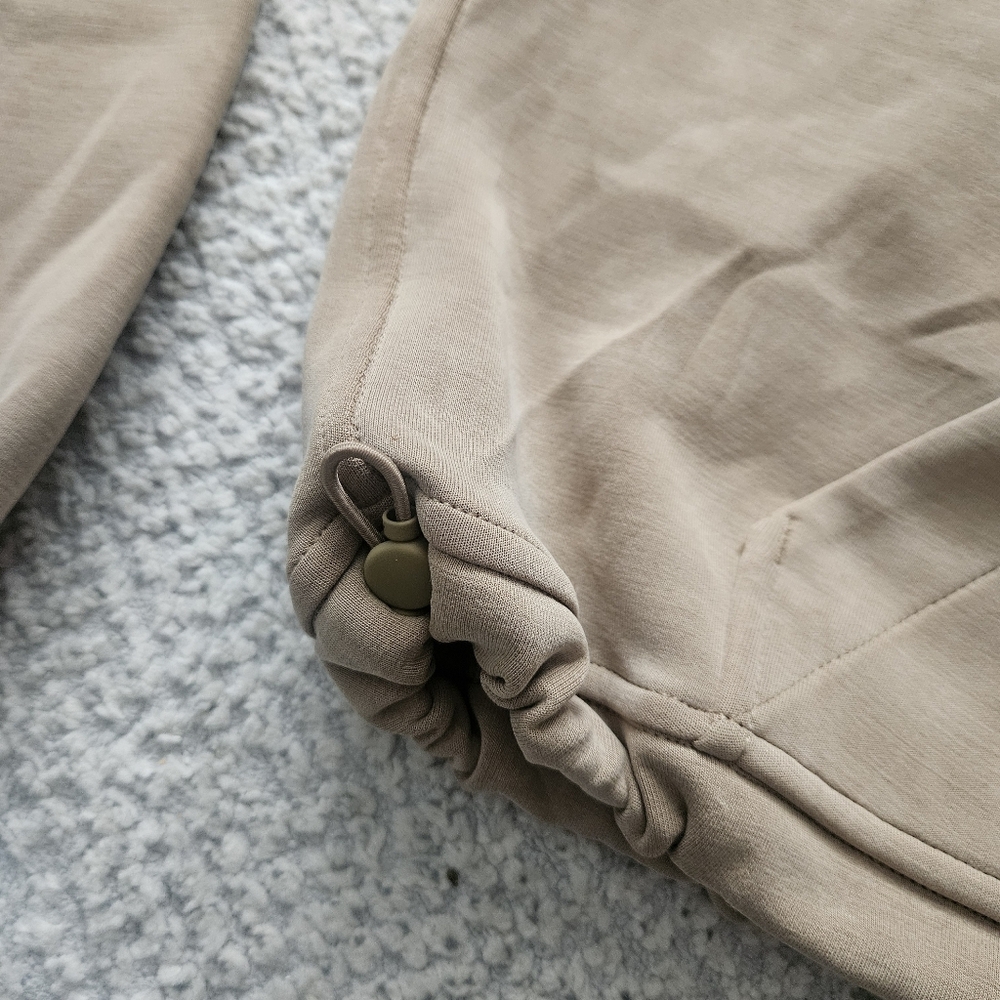 LULULEMON Brushed Softstreme Half Zip Filbert Tan Size 2 - Picture 4 of 9